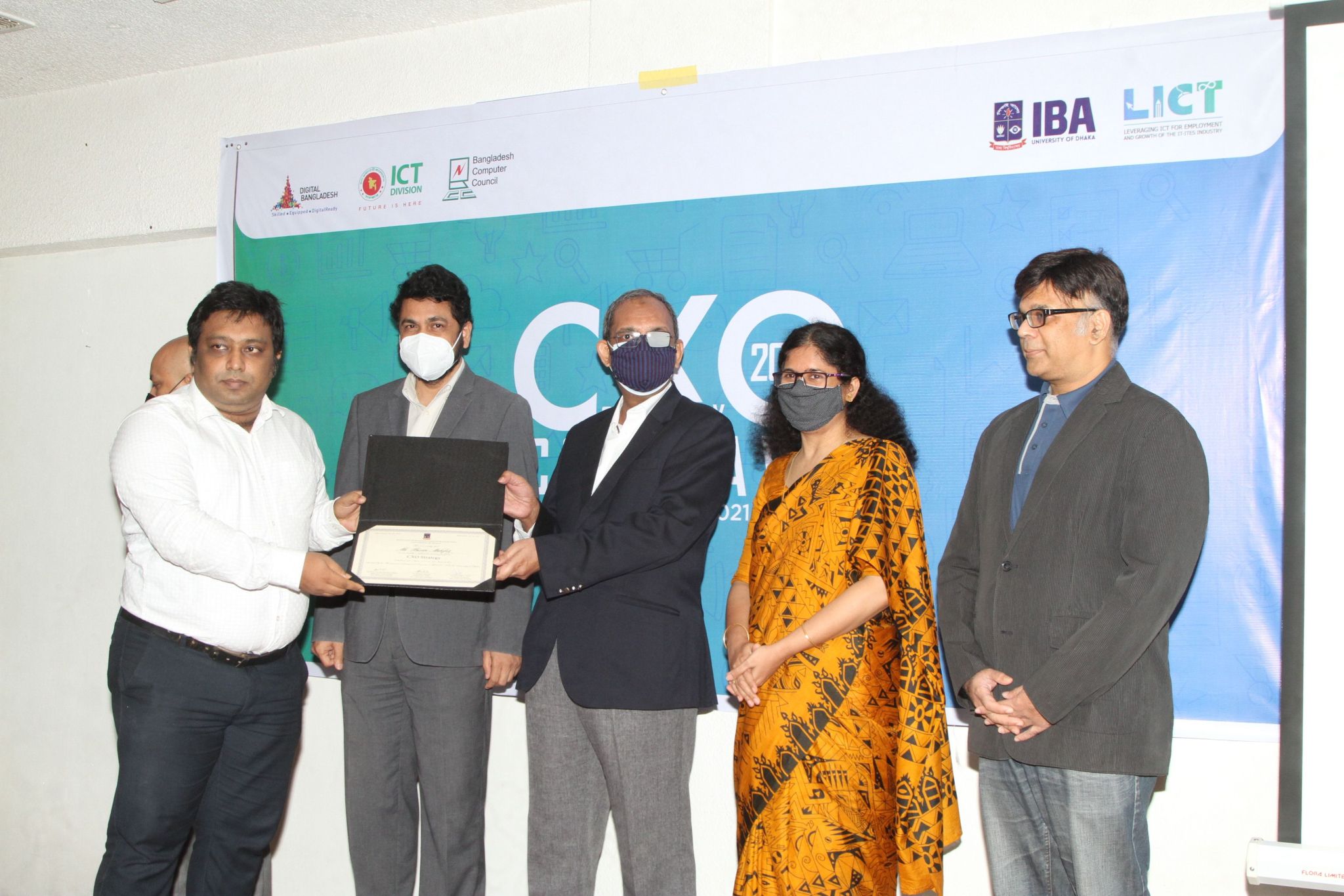 Receiving CXO Strategy Certificate -IBA, Dhaka University